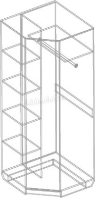 Шкаф угловой Бьянко (Белый лофт)