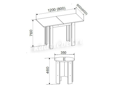 Обеденная группа Капучино-2 (Дуб крафт белый/Аламо черный) 