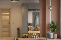 Прихожая баско К4 графит дуб крафт золотой