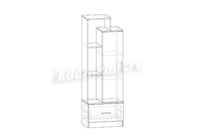 Шкаф Лего для книг (Дуб бунратти/Антрацит)