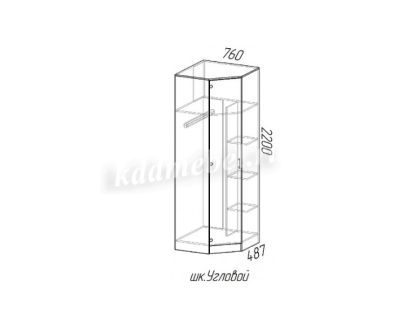 Шкаф угловой Эра (Белый)