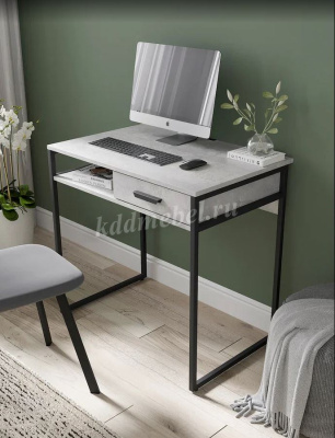 Стол письменный Стелла (Цемент светлый/Черный)