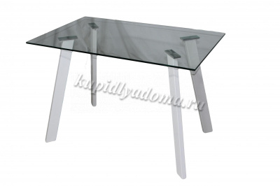 Стол обеденный DT-09 110*70 (Прозрачный/Белый) 