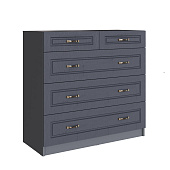 Комод Апполия 5 ящиков (Графит серый/Лунный кратер)