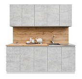 Кухня Лето 2.0 (Цемент светлый/Дуб вотан)