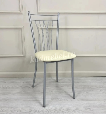 Стул Марсель К (Металлик/Кожзам бежевый)