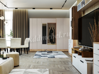 Центральная секция Руэлла (Дуб крафт золотой/Кашемир)