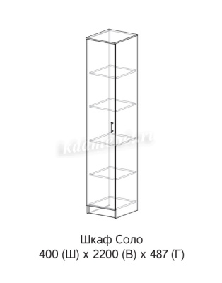 Пенал Соло (Ясень шимо темный/Ясень шимо светлый)