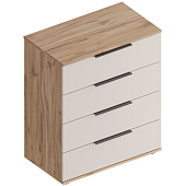 Комод Сицилия с 4 ящиками (Дуб альпийский/Тефия)