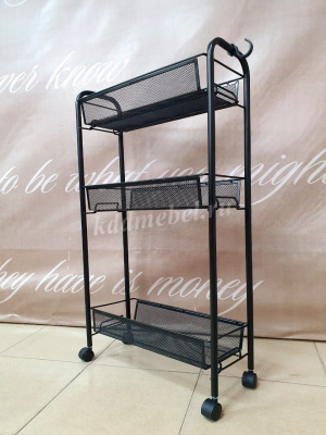 Этажерка Ладья-1К на колесиках (Черный)