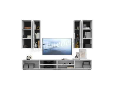 Гостиная Кай (Белый/Белый глянец)