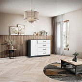 Комод Чикаго 1д 4 ящ (Антрацит/Белый)