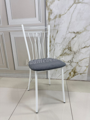 Стул Марсель К (Белый/Велюр Серый)