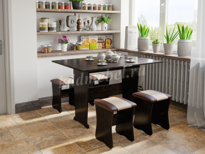 Обеденная группа Бон тип 3 (Венге/Шоколад/Бежевый) к/з