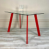 Стол обеденный DT-09 110*70 (Прозрачный/Красный)