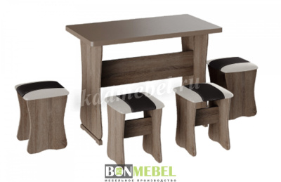 Обеденная группа Бон тип 1 (Дуб сонома трюфель/Шоколад/Бежевый) 