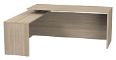 Стол руководителя угловой Акцент (Шимо светлый)