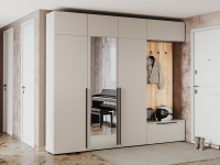 прихожая Люмьер_дуб сонома_кашемир_композиция 5