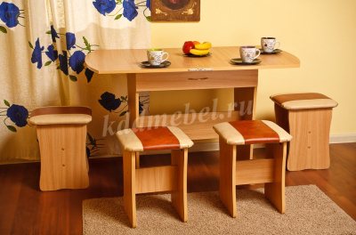 Обеденная группа Бон тип 2 (Дуб молочный/Фисташка/Бежевый)