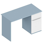 Стол письменный Бриз правый (Дасти грин/Белый лофт)