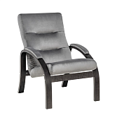 Кресло для отдыха Leset Лион (Венге/Ткань велюр Серый V32)