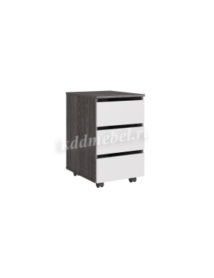 Тумба подкатная (Черный ясень/Перламутр)