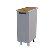 Шкаф нижний 3Р кухня Осло без столешницы (Белый/Карбон брюле)