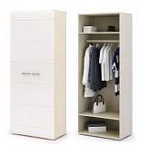 Шкаф Симба 2-х створчатый (Дуб белфорт/Белый глянец)