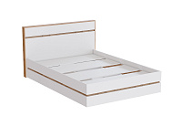 Кровать Аркон 1.4 с настилом (Белый/Дуб вотан)