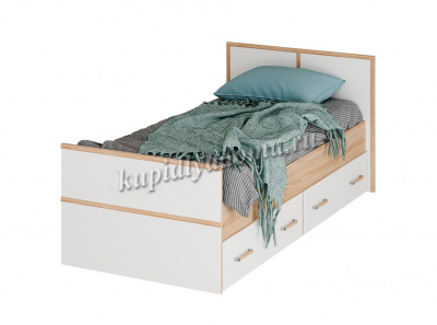 Кровать Сакура 0.9 (Дуб сонома/Белый)