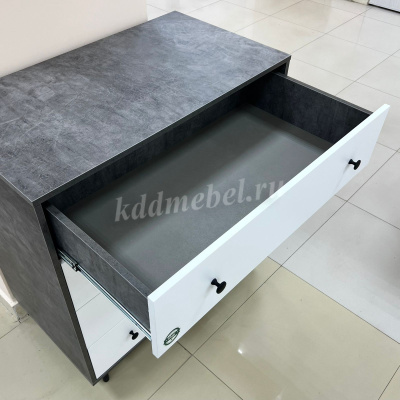 Комод Некст-2 (Камень темный/Белый)