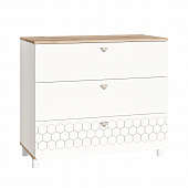 Комод Эйп 13.322 (Белый шагрень/Дуб белый)