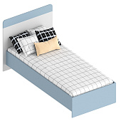 Кровать Бриз 0.9 с настилом (Дасти грин/Белый лофт)