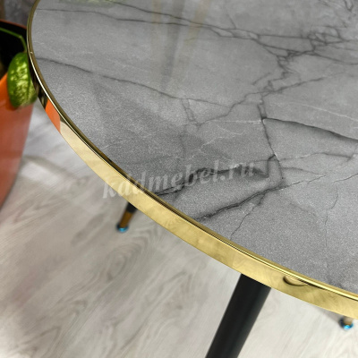 Стол СТ-112 (Серый мрамор/Ноги черные)