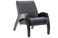 Кресло  для отдыха Статус (Венге/Экокожа Чёрный Madryt 9100)