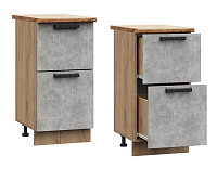Шкаф нижний ШН2Я 400 Кухня Каталея Прованс (Софт Графит) БЕЗ СТОЛЕШНИЦЫ